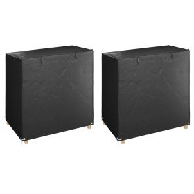 Fundas para banco balancín 2 uds 8 ojales PE 125x90x135/165cm