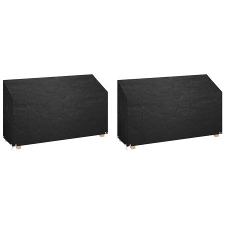 Fundas bancos jardín 2 uds 12 ojales polietileno 210x70x70/88cm en Fundas para muebles de jardín | Comprar online en Foro24