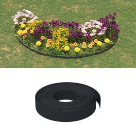 Borduras de jardín 3 uds polietileno negro 10 m 10 cm Borduras de jardín 3 uds polietileno negro 10 m 10 cm