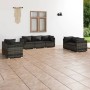 7-teiliges Gartenmöbel-Set und graue synthetische Rattankissen von vidaXL, Gartensets - Ref: Foro24-3102269, Preis: 713,25 €,...