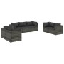 7-teiliges Gartenmöbel-Set und graue synthetische Rattankissen von vidaXL, Gartensets - Ref: Foro24-3102269, Preis: 713,25 €,...