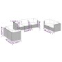 7-teiliges Gartenmöbel-Set und graue synthetische Rattankissen von vidaXL, Gartensets - Ref: Foro24-3102269, Preis: 713,25 €,...