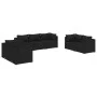 7-teiliges Gartenmöbel-Set und schwarze synthetische Rattankissen von vidaXL, Gartensets - Ref: Foro24-3102264, Preis: 698,36...