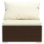 4-piece garden furniture set and brown synthetic rattan cushions by vidaXL, Garden sets - Ref: Foro24-3102170, Price: 361,54 ...