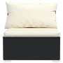 4-teiliges Gartenmöbel-Set und schwarze synthetische Rattankissen von vidaXL, Gartensets - Ref: Foro24-3102167, Preis: 407,38...