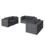 Set von Gartenmöbeln 6 Stück und Kissen synthetischen Rattan grau von vidaXL, Gartensets - Ref: Foro24-3102301, Preis: 617,84...