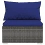 Garden furniture set 8 pieces and gray synthetic rattan cushions by vidaXL, Garden sets - Ref: Foro24-3102286, Price: 756,98 ...