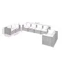 Garden furniture set 8 pieces and gray synthetic rattan cushions by vidaXL, Garden sets - Ref: Foro24-3102286, Price: 756,98 ...