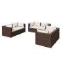 6-piece garden furniture set and brown synthetic rattan cushions by vidaXL, Garden sets - Ref: Foro24-3102298, Price: 547,69 ...