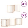 Puerta para perros plegable 9 paneles madera de álamo 450 cm