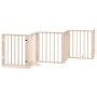 Puerta para perros plegable 9 paneles madera de álamo 450 cm