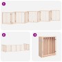 Puerta para perros plegable 9 paneles madera de álamo 450 cm