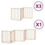 Puerta para perros plegable 15 paneles madera de álamo 750 cm