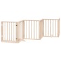 Puerta para perros plegable 15 paneles madera de álamo 750 cm
