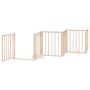 Puerta para perros plegable 15 paneles madera de álamo 750 cm