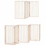 Puerta para perros plegable 9 paneles madera de álamo 450 cm