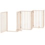 Puerta para perros plegable 9 paneles madera de álamo 450 cm