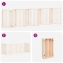 Puerta para perros plegable 9 paneles madera de álamo 450 cm
