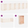 Puerta para perros plegable 12 paneles madera de álamo 600 cm