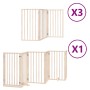 Puerta para perros plegable 15 paneles madera de álamo 750 cm
