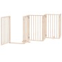 Puerta para perros plegable 15 paneles madera de álamo 750 cm