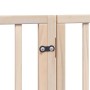 Puerta para perros plegable 15 paneles madera de álamo 750 cm