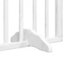 Puerta para perros plegable 9 paneles madera álamo blanca 450cm