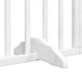 Puerta de perros plegable 12 paneles madera álamo blanca 600 cm