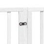 Puerta de perros plegable 12 paneles madera álamo blanca 600 cm