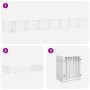 Puerta de perros plegable 15 paneles madera álamo blanca 750 cm