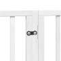 Puerta de perros plegable 15 paneles madera álamo blanca 750 cm