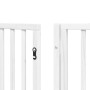 Puerta de perros plegable 15 paneles madera álamo blanca 750 cm
