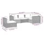 5-teiliges Gartenmöbel-Set und schwarze synthetische Rattankissen von vidaXL, Gartensets - Ref: Foro24-3102312, Preis: 489,09...