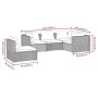 5-teiliges Gartenmöbel-Set und schwarze synthetische Rattankissen von vidaXL, Gartensets - Ref: Foro24-3102312, Preis: 497,56...