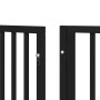 Puerta de perros plegable 12 paneles madera álamo negra 600 cm