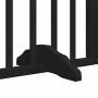 Puerta de perros plegable 15 paneles madera álamo negra 750 cm