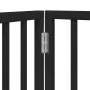 Puerta de perros plegable 15 paneles madera álamo negra 750 cm