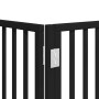 Puerta de perros plegable 15 paneles madera álamo negra 750 cm