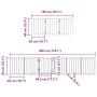 Puerta de perros plegable 15 paneles madera álamo negra 750 cm