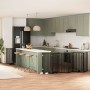 Puerta para perros plegable 9 paneles madera álamo negra 450 cm