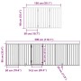 Puerta para perros plegable 9 paneles madera álamo negra 450 cm