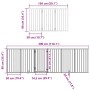 Puerta de perros plegable 12 paneles madera álamo negra 600 cm