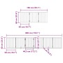 Puerta de perros plegable 9 paneles madera álamo marrón 450 cm
