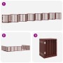 Puerta de perros plegable 15 paneles madera álamo marrón 750 cm