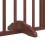 Puerta de perros plegable 15 paneles madera álamo marrón 750 cm