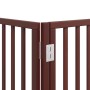 Puerta de perros plegable 15 paneles madera álamo marrón 750 cm