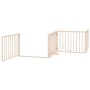 Puerta para perros plegable 6 paneles madera de álamo 480 cm