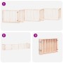 Puerta para perros plegable 6 paneles madera de álamo 480 cm
