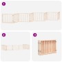 Puerta para perros plegable 8 paneles madera de álamo 640 cm