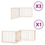 Puerta para perros plegable 10 paneles madera de álamo 800 cm